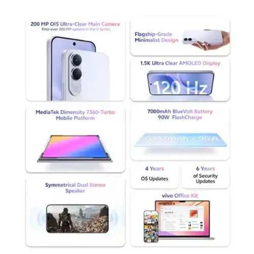 vivo V70 FE 5G Dual SIM 8GB RAM 256GB - Silver