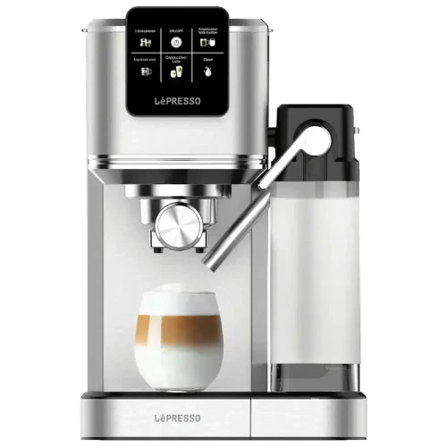 LePresso Latteo Hot & Cold Brewing Coffee Machine with Milk Frothing - Silver