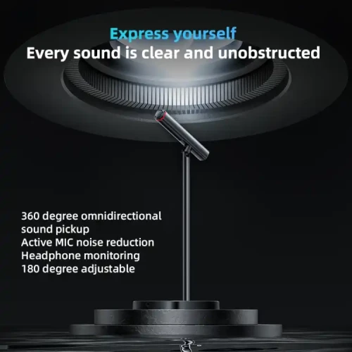 YESIDO KR18 360 Degree Omnidirectional Desktop Noise Canceling USB Microphone