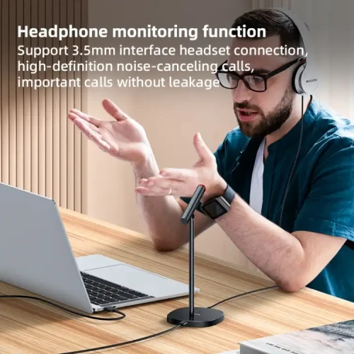 YESIDO KR18 360 Degree Omnidirectional Desktop Noise Canceling USB Microphone