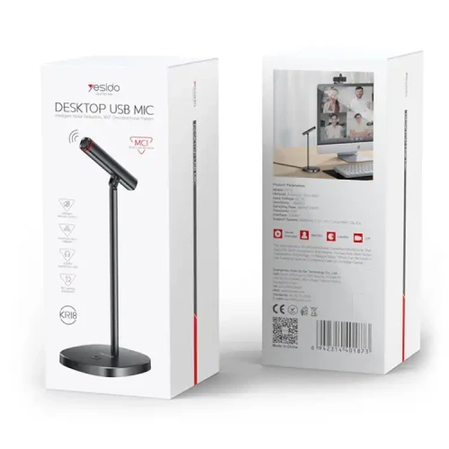 YESIDO KR18 360 Degree Omnidirectional Desktop Noise Canceling USB Microphone
