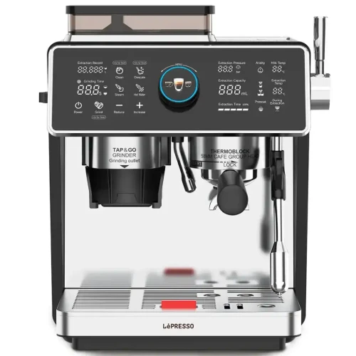 Lepresso Vivente Semi-Automatic Dual Boiler Coffee Machine with Touch Display - Silver