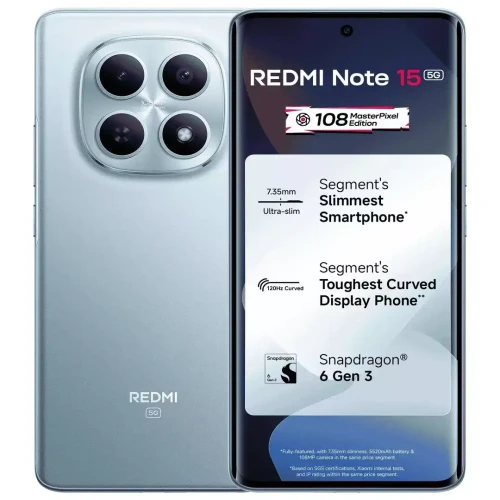 Xiaomi Redmi Note 15 5G (8GB RAM, 256GB) Blue with 6.77" AMOLED Display