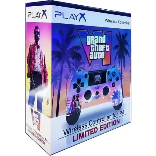 وحدة تحكم لاسلكية Play X لجهاز PS4 مع تحكم دقيق واهتزاز مزدوج - إصدار GTA المحدود