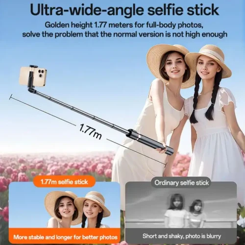Yesido SF30 Tripod Selfie Stick Bluetooth - Black
