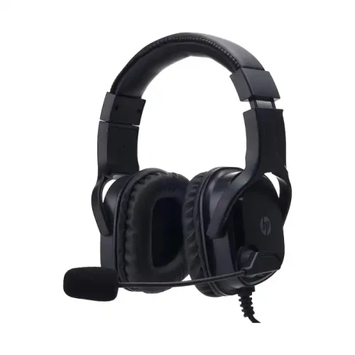 HP DHE-8004 Wired Stereo Surround Sound Gaming Headset with Flexible Microphone - Black