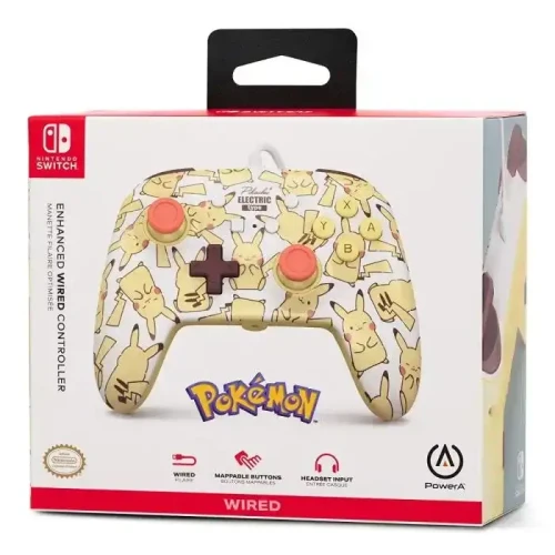 PowerA Nintendo Switch Enhanced Wired Controller - Pikachu Blush