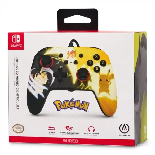 PowerA Enhanced Wired Controller for Nintendo Switch - Pokémon: Pikachu Vs. Meowth