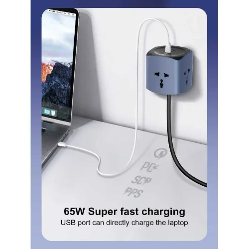 LDNIO SC3319 Universal Power Socket Cube with Multiple Outlets & USB Ports