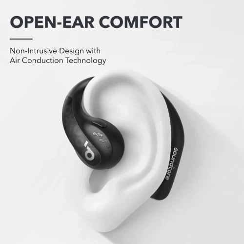 Anker Soundcore AeroFit Pro | Secure Open-Ear Sport Earbuds - Black