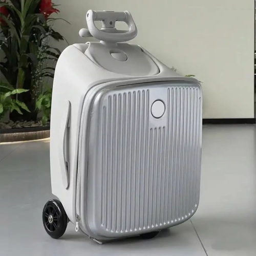 Kids Ride-On Carry-On Suitcase | Hard Shell Travel Trolley with Wheels for Children