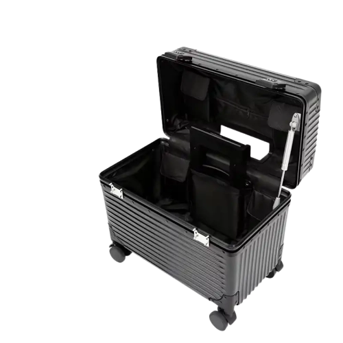 Unisex Lightweight ABS Trolley Camera Case with Spinner Wheels & TSA Lock