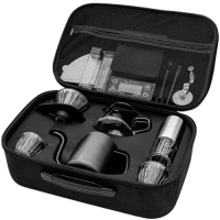 12-Piece Portable Arabic Coffee Maker Set – Travel Espresso Kit with Grinder, Kettle & Cups in Carrying Case