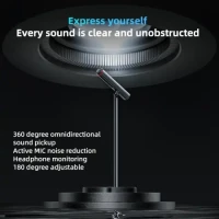 YESIDO KR18 360 Degree Omnidirectional Desktop Noise Canceling USB Microphone