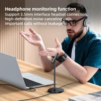 YESIDO KR18 360 Degree Omnidirectional Desktop Noise Canceling USB Microphone