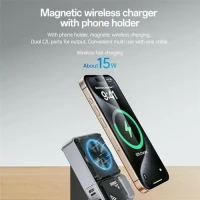 YESIDO YP89 15W Magnetic Wireless Charging 10,000mAh Power Bank - Black