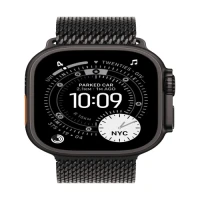 Apple Watch Ultra 3 GPS + Cellular 49mm Black Titanium Case with Black Titanium Milanese Loop - Medium