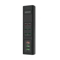 موزع شحن USB متعدد المنافذ بقوة 85 واط من Porodo - أسود