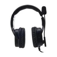 HP DHE-8004 Wired Stereo Surround Sound Gaming Headset with Flexible Microphone - Black