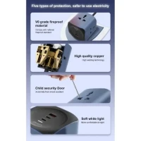 LDNIO SC3319 Universal Power Socket Cube with Multiple Outlets & USB Ports