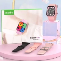 Modio Super Mini Ladies Special Smart Watch with Three Set Strap - Pink
