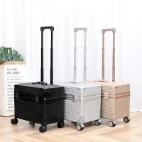 Unisex Lightweight ABS Trolley Camera Case with Spinner Wheels & TSA Lock