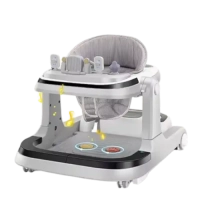 Baby Walker, Sit-to-Stand Learning Walker with Activity Table & Wheels
