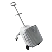 Kids Ride-On Carry-On Suitcase | Hard Shell Travel Trolley with Wheels for Children