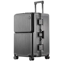 24 Inch Travel Suitcase – Thickened Aluminum Box with Large Capacity and Multi-Function Password Lock