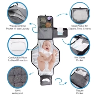 Multifunctional Diaper Bag Backpack with Crib, USB Port & Large Capacity