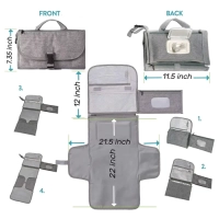 Multifunctional Diaper Bag Backpack with Crib, USB Port & Large Capacity