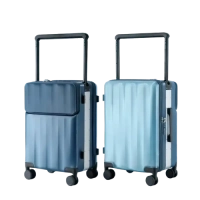 Aluminum Frame Luggage Set | Front-Open PC Suitcase with Japanese Silent Double Spinner Wheels & TSA Lock