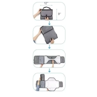 Multifunctional Diaper Bag Backpack with Crib, USB Port & Large Capacity