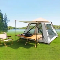 Automatic Double-Layer Camping Tent – Waterproof, Windproof Family Tent for 3–4 Persons