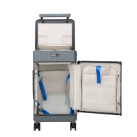 Modern PC Injection Molding Suitcase | 20-Inch Business Travel Carry-On with Lock, Cube Packing Design & Cute Tags
