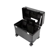 Unisex Lightweight ABS Trolley Camera Case with Spinner Wheels & TSA Lock